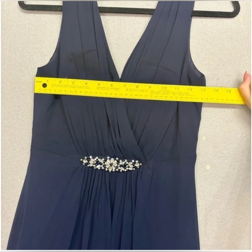 Eliza J Crystal Sleeveless dress Navy Blue V-Neck New Size 6 - Picture 11 of 14